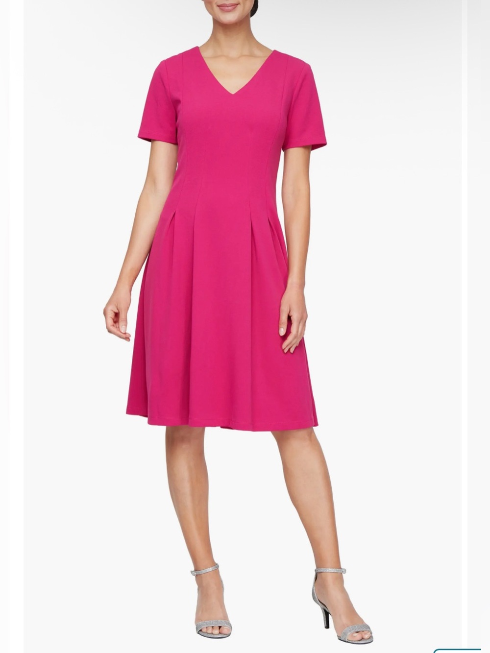 SLNY V-Neck Short Sleeve A- Line Dress Size 12 #casual #chic